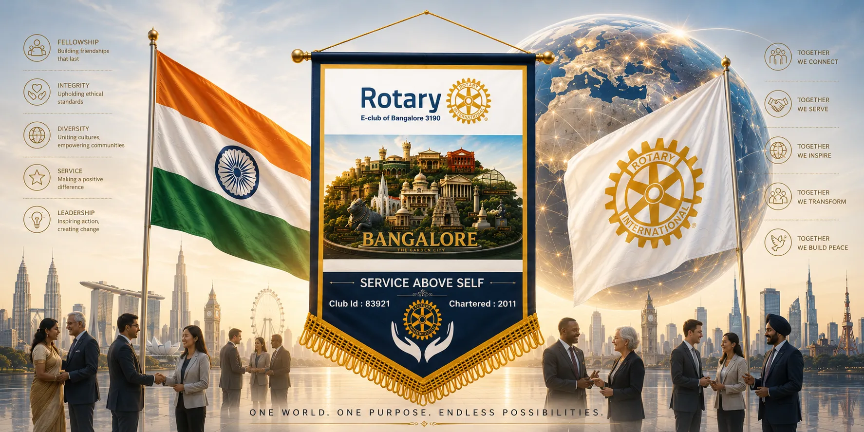 Rotary E-Club of Bangalore — one world, one purpose, endless possibilities