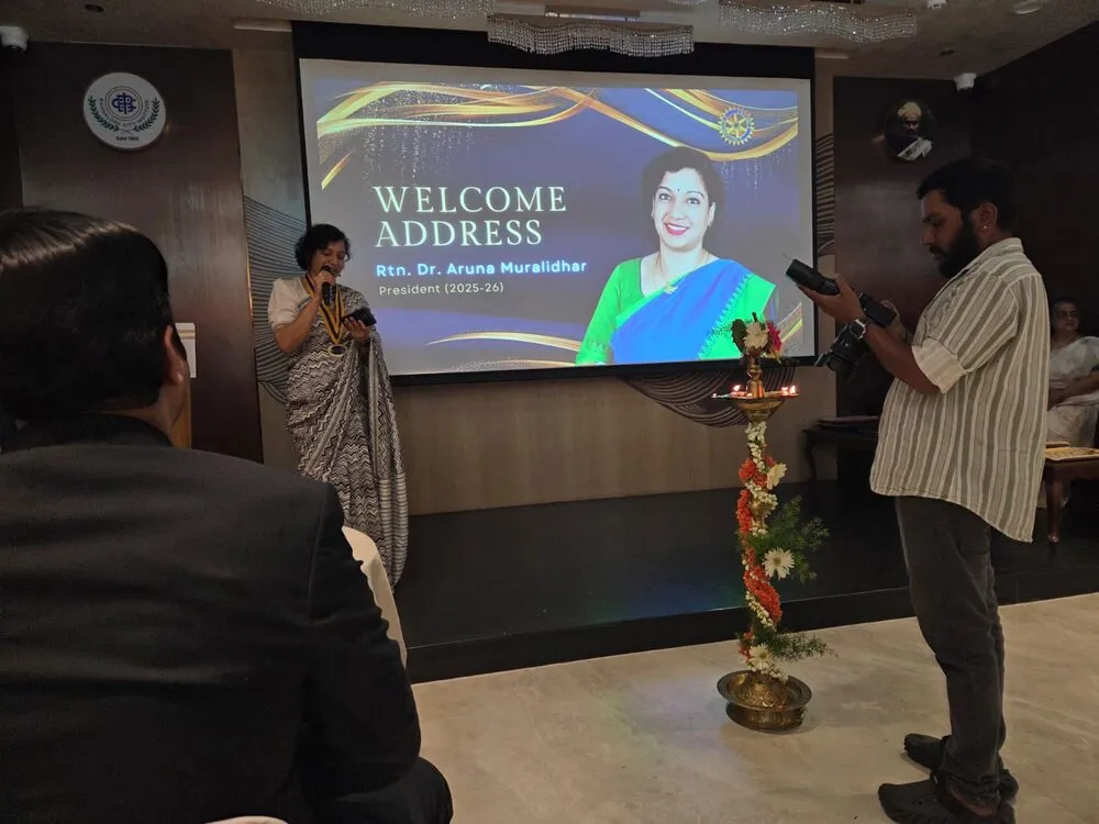 Welcome address by Rtn. Dr. Aruna Muralidhar