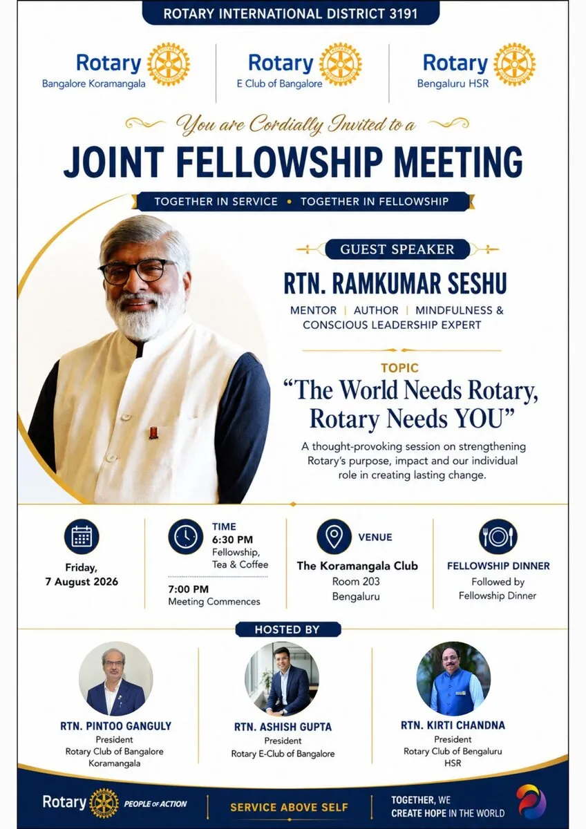 Joint Fellowship Meeting, three clubs together