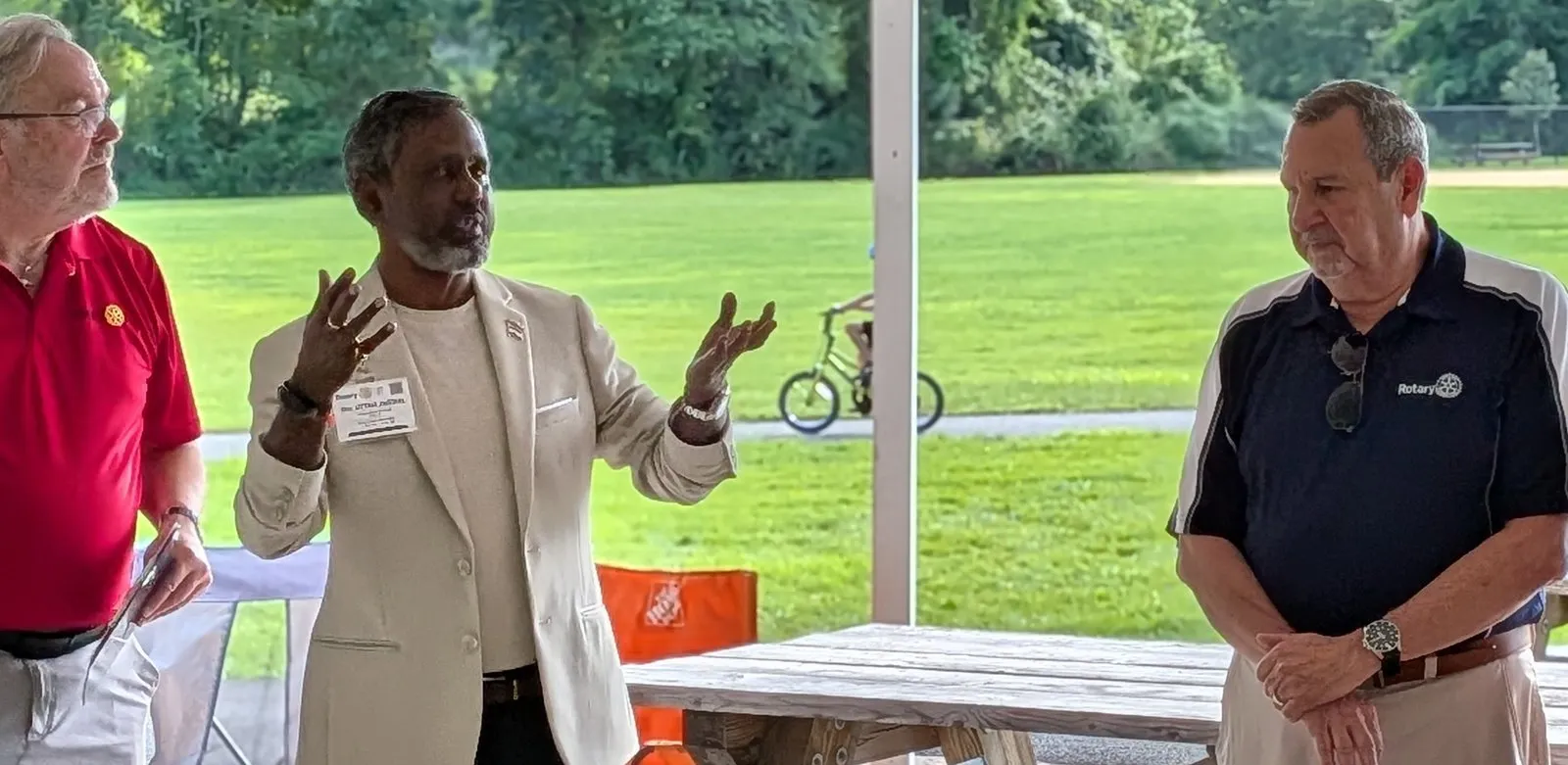 Sharing our club’s story at the Morristown Rotary cookout, NJ, USA