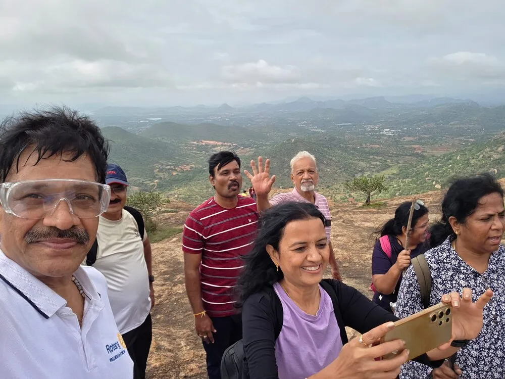 First trek of the Rotary year, Basanthimari Betta